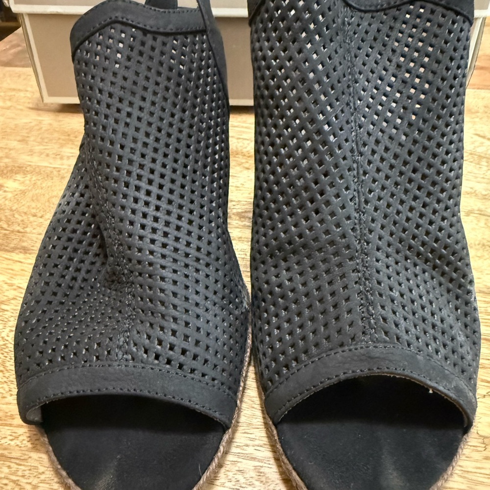 Elegant Black Peep-Toe Ankle Booties